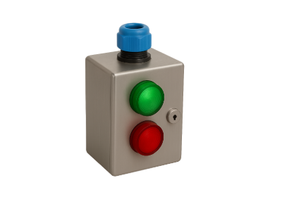 Ex i Zweifarbige Signalleuchte Rot/Grün – Edelstahl, IP66, Zone 1