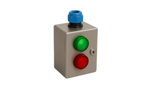 Ex i Zweifarbige Signalleuchte Rot/Grün – Edelstahl, IP66, Zone 1